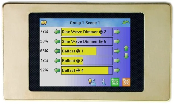 Touchscreen control panel